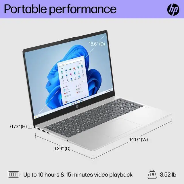 Alt view image 5 of 7 - 2026 HP Laptop Notebook 15.6" FHD 8-Core Intel i3 16GB RAM 512GB SSD Office 2024