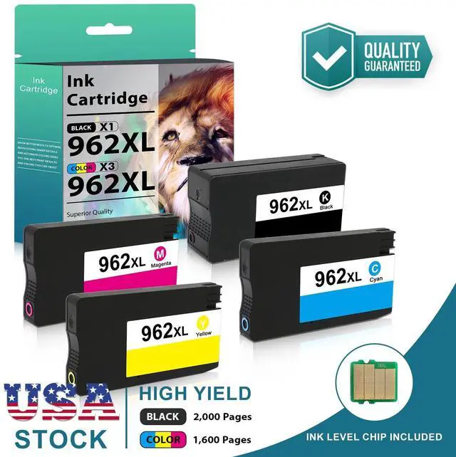 Main image of 4PK 962XL Ink Cartridges for HP Officejet Pro 9010 9015 9016 9018 9019 9020 9025