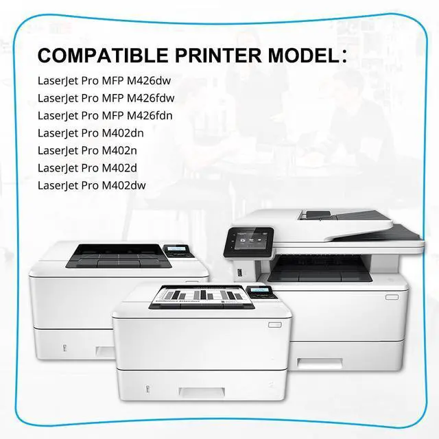 Alt view image 3 of 7 - 5x CF226A Toner Compatible with HP 26A LaserJet Pro M426fdw M402dn M426fdn MFP
