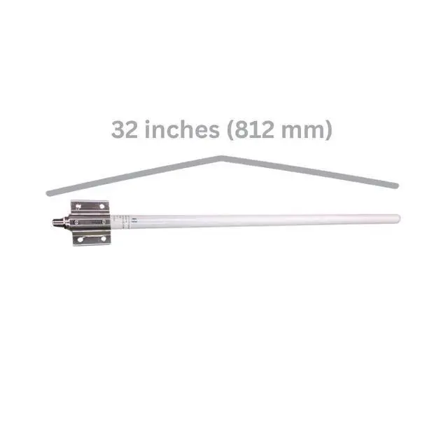 Alt view image 2 of 4 - Dual Band 5GHz + 2.4 GHz Omni-Directional 12 dBi Gain Outdoor Antenna N-female