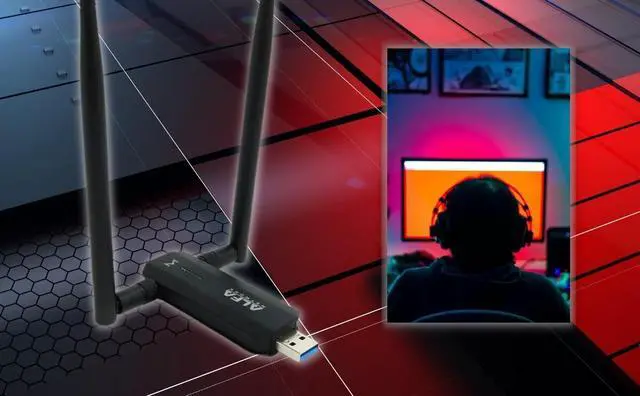 Alt view image 5 of 6 - ALFA AWUS036AXM 802.11axe WiFi 6E USB 3.0 Adapter AXE3000, Tri Band 6 GHz