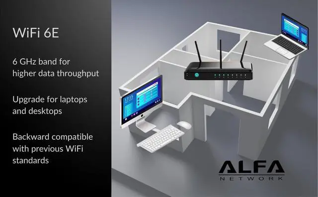Alt view image 4 of 6 - ALFA AWUS036AXM 802.11axe WiFi 6E USB 3.0 Adapter AXE3000, Tri Band 6 GHz