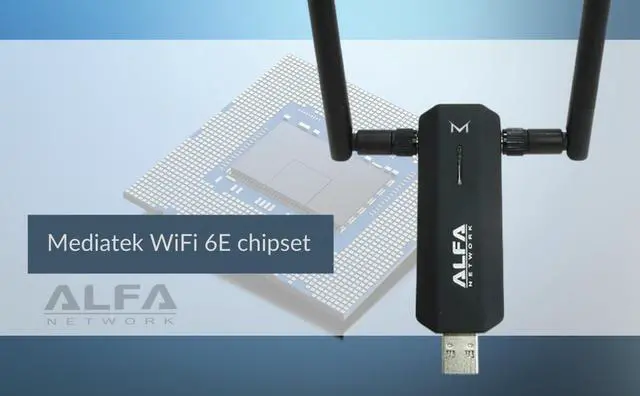 Alt view image 6 of 6 - ALFA AWUS036AXM 802.11axe WiFi 6E USB 3.0 Adapter AXE3000, Tri Band 6 GHz