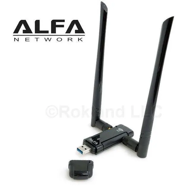 Alt view image 2 of 7 - Alfa AWUS036AC 802.11ac AC1200 USB WiFi Wireless Adapter DUAL BAND dual antennas