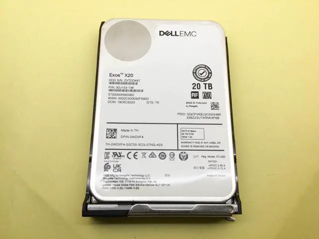 Alt view image 2 of 3 - WDVF4 DELL EMC 20TB 7.2K SATA 6Gb/s 3.5'' 512e HDD 0WDVF4 ST20000NM008D