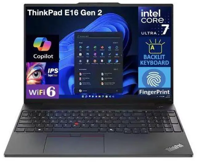 Main image of Lenovo TP E16 Gen2 16" FHD Laptop Intel Ultra 7 155U 1.70GHz 8GB 256GB SSD W11P
