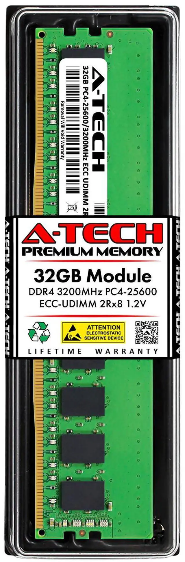 Main image of (NOT FOR HOME PC!) 32GB DDR4 PC4-25600E ECC UDIMM Replacement for Hynix HMAA4GU7AJR8N-XN Memory RAM