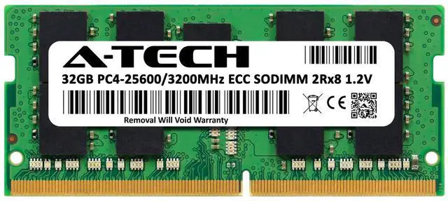 Alt view image 2 of 6 - (NOT FOR HOME PC!) 32GB DDR4 PC4-25600 ECC SODIMM Replacement for Hynix HMAA4GS7AJR8N-XN Memory RAM