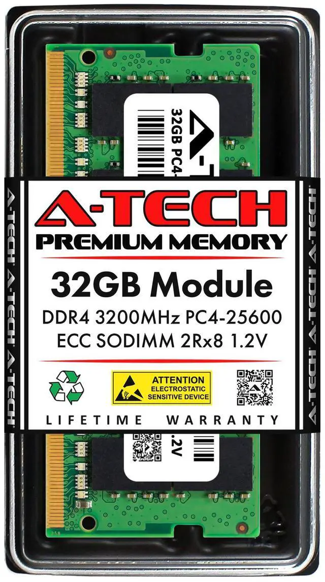 Main image of (NOT FOR HOME PC!) 32GB DDR4 PC4-25600 ECC SODIMM Replacement for Hynix HMAA4GS7AJR8N-XN Memory RAM