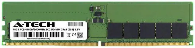 Alt view image 2 of 6 - (NOT FOR HOME PC!) A-Tech 48GB 2Rx8 PC5-44800E DDR5 5600 MHz ECC UDIMM Server Memory RAM 1x