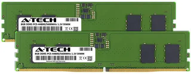 Alt view image 2 of 6 - A-Tech 16GB 2x 8GB DDR5 5600 MHz Desktop DIMM PC5-44800 288-Pin Memory RAM Kit