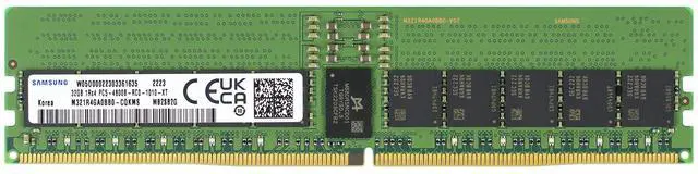 Main image of Samsung 32GB 1Rx4 DDR5-4800 EC8 RDIMM 38400 Server Memory RAM (M321R4GA0BB0-CQK)
