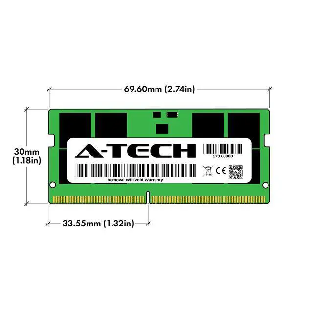 Alt view image 3 of 6 - A-Tech 32GB DDR5 5600 MHz Laptop SODIMM PC5-44800 262-Pin Notebook Memory RAM