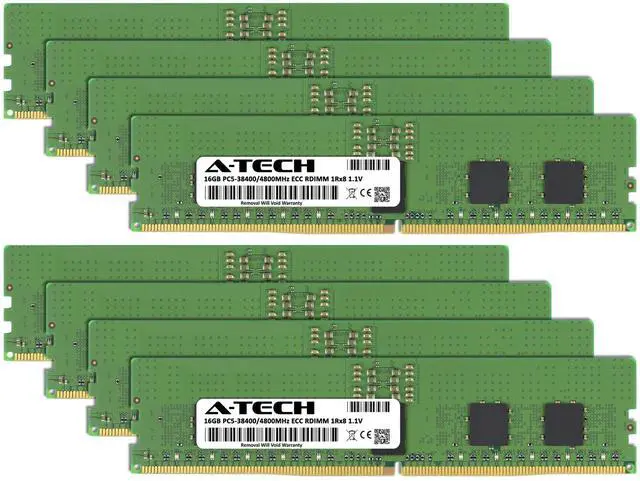 Alt view image 2 of 5 - (NOT FOR HOME PC!) A-Tech 128GB 8x 16GB 1Rx8 PC5-38400R DDR5 4800 EC8 REG RDIMM Server Memory RAM