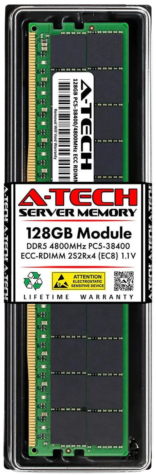 Main image of (NOT FOR HOME PC!) A-Tech 128GB 2S2Rx4 PC5-38400R RDIMM DDR5 4800 MHz ECC REG EC8 Server Memory RAM