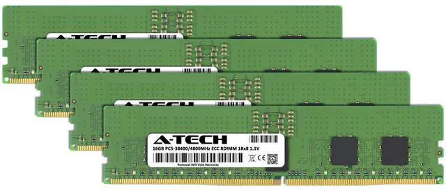 Alt view image 2 of 5 - (NOT FOR HOME PC!) A-Tech 64GB 4x 16GB 1Rx8 PC5-38400R DDR5 4800MHz EC8 REG RDIMM Server Memory RAM