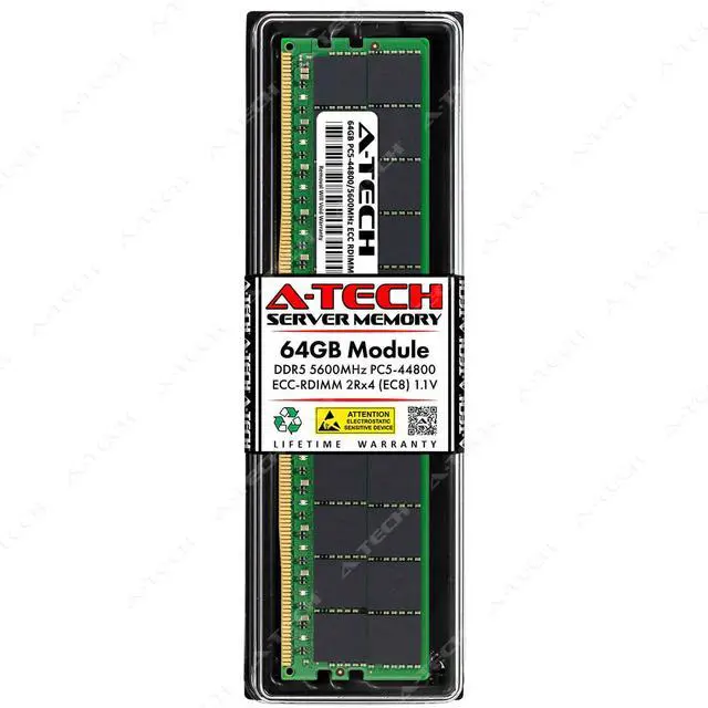 Main image of 64GB DDR5 PC5-44800R RDIMM Replacement for Micron MTC40F2046S1RC56BD1 Memory RAM