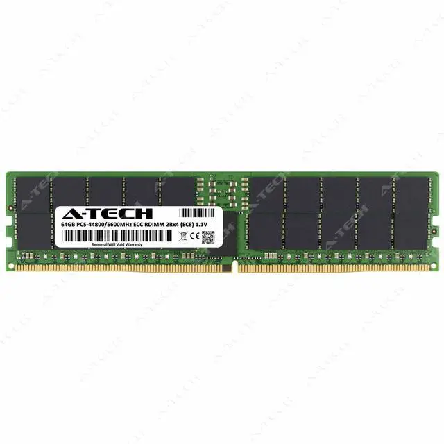 Alt view image 2 of 7 - 64GB DDR5 PC5-44800R RDIMM Replacement for Micron MTC40F2046S1RC56BD1 Memory RAM