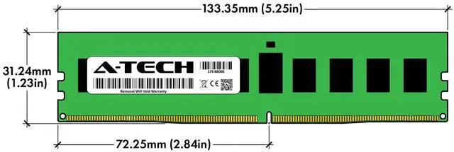 Alt view image 3 of 7 - (NOT FOR HOME PC!) A-Tech 48GB 6x 8GB 1Rx4 PC4-19200R DDR4 2400 MHz ECC REG RDIMM Server Memory RAM