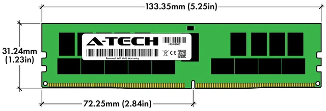 Alt view image 3 of 7 - (NOT FOR HOME PC!) A-Tech 512GB 8x 64GB 2S2Rx4 4Rx4 PC4-21300 2666 ECC REG RDIMM Server Memory RAM