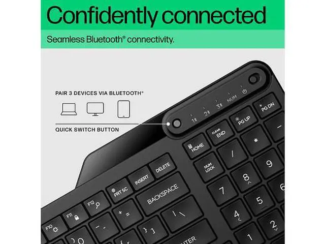 Alt view image 7 of 7 - HP 460 Multi-Device Bluetooth Keyboard
