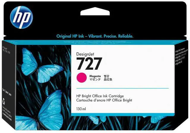 Main image of HP 727 130-ml Magenta DesignJet Ink Cartridge, B3P20A
