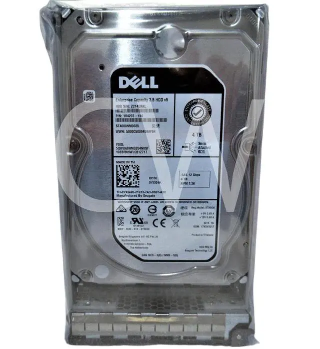 Alt view image 2 of 3 - (NOT FOR HOME PC!) YXG4K ST4000NM0025 Dell GEN13 4TB 7.2K RPM 12Gb/s 3.5" SAS ENTERPRISE Hard Drive