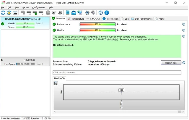 Alt view image 3 of 3 - (NOT FOR HOME PC!) CN3JH 0CN3JH Dell 800GB SAS 2.5" 12G MU SSD Gen14 PX05SMB080YR340 R740XD R650