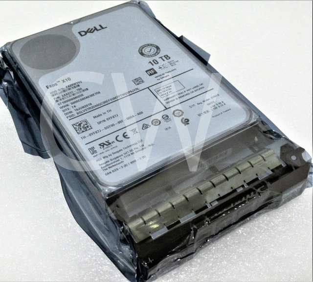 Alt view image 2 of 2 - (NOT FOR HOME PC!) YF87J ST10000NM0256 Dell EXOS X10 10TB 7.2K RPM 12Gb/s 3.5" SAS HDD Hard Drive