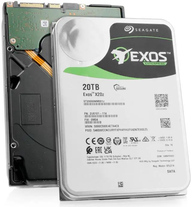 Main image of Host Managed SMR Seagate Exos X20z 20TB ST20000NM001J 7.2K RPM SATA 3.5"
