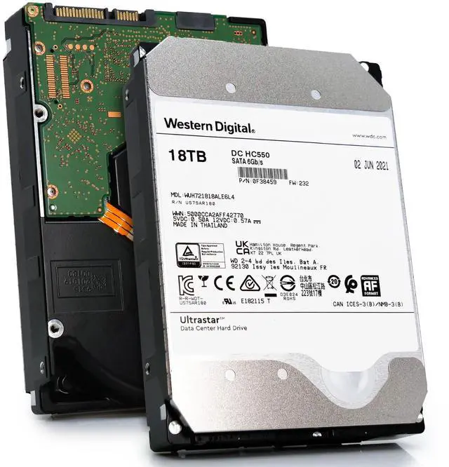 Main image of WD Ultrastar DC HC550 18TB 7.2K SATA 6Gb/s 3.5" HDD - WUH721818ALE6L4 0F38459
