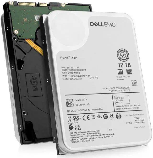 Main image of Dell/Seagate Exos X18 12TB ST12000NM002J 7.2K RPM SATA 6GB/s 3.5" Enterprise HDD