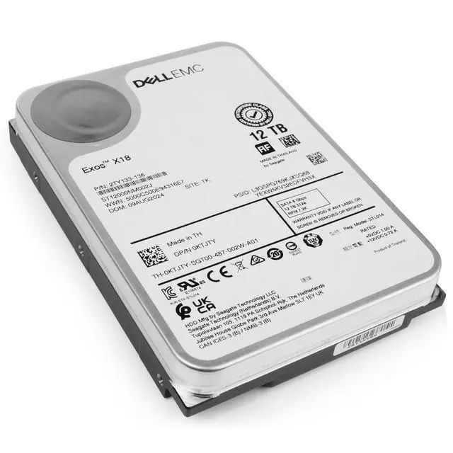 Alt view image 6 of 7 - Dell/Seagate Exos X18 12TB ST12000NM002J 7.2K RPM SATA 6GB/s 3.5" Enterprise HDD