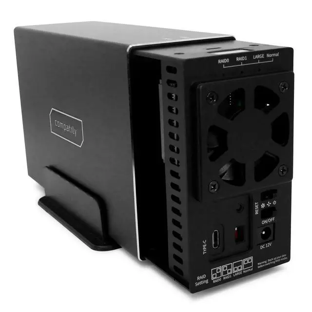 Alt view image 4 of 7 - Compatily LX23 USB-C 10Gbps 3.5in HDD External Drive Enclosure