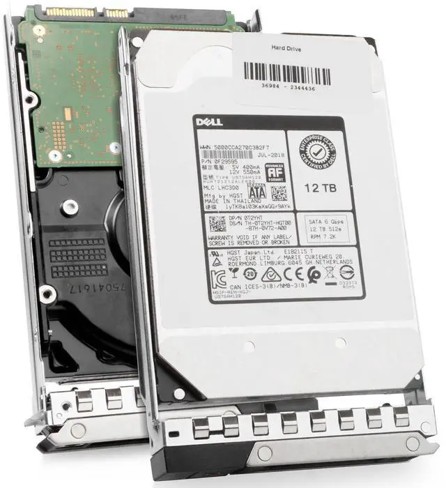 Main image of Dell 12TB 7.2K RPM SATA 6Gb/s 512e 3.5" Enterprise PowerEdge HDD 753F0 G16