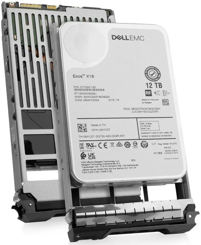 Main image of (NOT FOR HOME PC!) Dell 12TB 7.2K RPM SAS 12Gb/s 3.5" Enterprise HDD VG4P3 G13