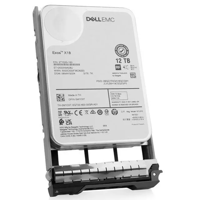 Alt view image 2 of 6 - (NOT FOR HOME PC!) Dell 12TB 7.2K RPM SAS 12Gb/s 3.5" Enterprise HDD VG4P3 G13