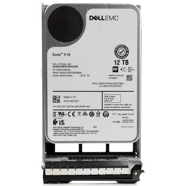 Alt view image 4 of 6 - (NOT FOR HOME PC!) Dell 12TB 7.2K RPM SAS 12Gb/s 3.5" Enterprise HDD VG4P3 G13