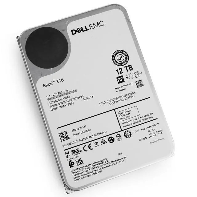 Alt view image 7 of 7 - (NOT FOR HOME PC!) Seagate / Dell Exos X18 12TB ST12000NM006J 7.2K RPM SAS 12Gb/s 512e 3.5" HDD