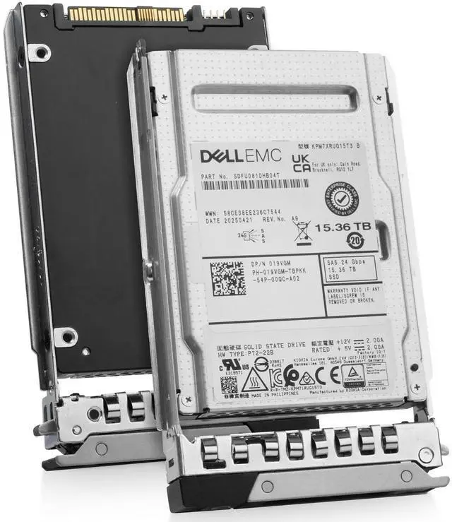 Main image of (NOT FOR HOME PC!) Dell 15.36TB SAS-4 24Gb/s 3D TLC 2.5" 1 DWPD Read Intensive SSD - 56M84 G16