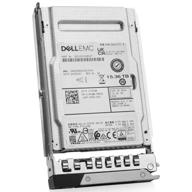 Alt view image 2 of 6 - (NOT FOR HOME PC!) Dell 15.36TB SAS-4 24Gb/s 2.5" SSD 019VGM G17 - R470 R570 R670 R770 R7725 R7715