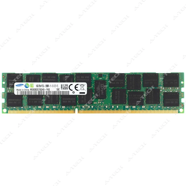 Main image of (NOT FOR HOME PC!) Samsung 16GB DDR3 1600MHz PC3-12800 ECC RDIMM Server Memory RAM M393B2G70QH0-YK0