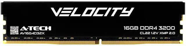 Main image of A-Tech Velocity 16GB DDR4 3200 (PC4-25600) CL22 XMP Desktop PC Gaming Memory RAM