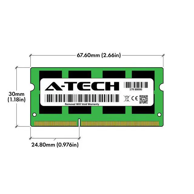 Alt view image 3 of 7 - A-Tech 16GB 2 x 8GB PC3-12800 Laptop SODIMM DDR3 1600 Memory RAM PC3L 16G DDR3L