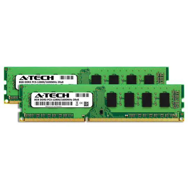 Alt view image 2 of 7 - 16GB KIT 2 x 8GB DIMM DDR3 NON-ECC PC3-12800 1600MHz 1600 DESKTOP Ram Memory