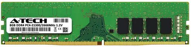 Alt view image 2 of 7 - A-Tech 8GB PC4-21300 Desktop DDR4 2666 MHz Non ECC 288-Pin DIMM Memory RAM 1x 8G
