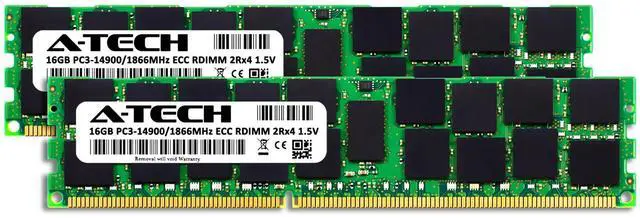 Alt view image 2 of 2 - 32GB 2x 16GB PC3-14900R RDIMM Dell Precision T5610 T3600 T7600 T3610 Memory RAM
