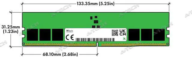 Alt view image 3 of 4 - Hynix 32GB DDR5-4800 DIMM HMCG88MEBUA081N HMCG88MEBUA084N Desktop Memory RAM