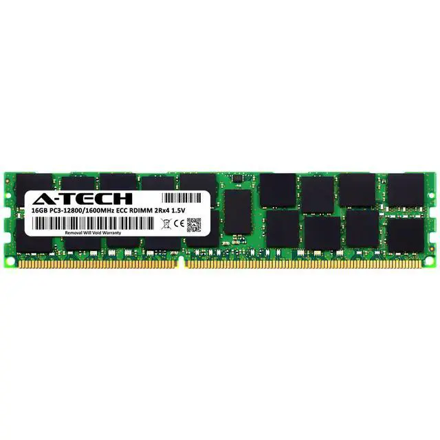 Alt view image 2 of 5 - 16GB DDR3 PC3-12800R RDIMM Kingston KVR16R11D4/16HB Equivalent Server Memory RAM
