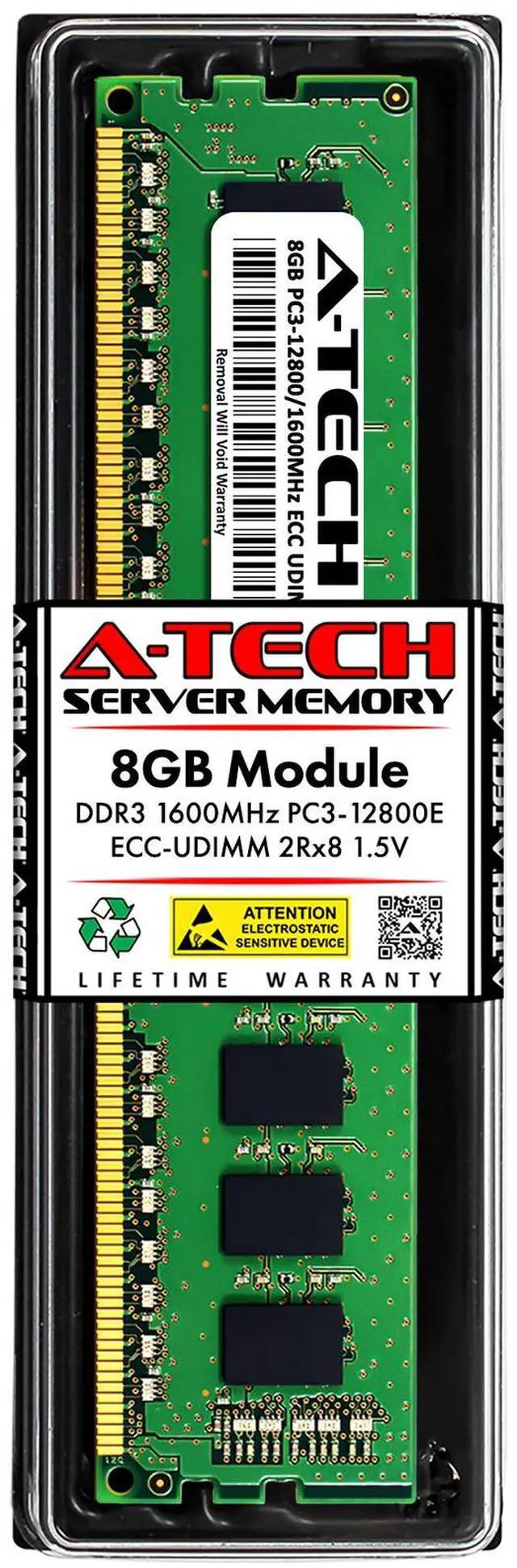 Main image of (NOT FOR HOME PC!) 8GB DDR3 PC3-12800E ECC UDIMM Kingston SL8D316E11D8KF Equivalent Memory RAM